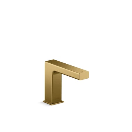 Kohler Strayt Touchless Faucet With Kinesis Sensor Technology, Ac-Powered In Vibrant Brushed Moderne Brass 103S36-SANA-2MB